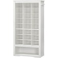 thumbnail image 1 of HOOBRO Shoe Cabinet 8-Tier Heavy Duty Shoe Rack with 24 Cubbies and 3 Hooks Entryway Closet Living Room White WT24SC01, 1 of 9