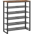 thumbnail image 1 of HOOBRO Shoe Rack 6-Tier Shoe Organizer Storage Shelf Entryway Closet Hallway Industrial Furniture Rustic Brown BF67XJ01G1, 1 of 9