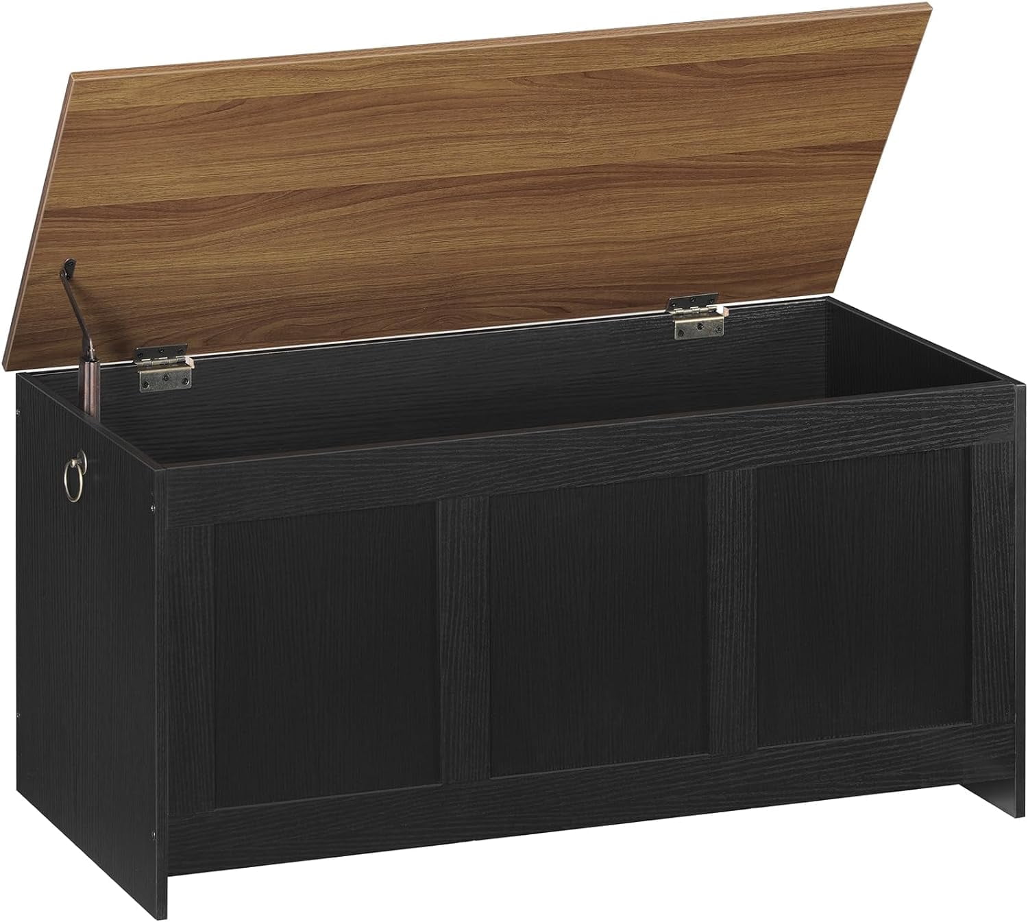 HOOBRO Storage Bench 39.3" Retro Wooden Storage Chest Toy Organizer with Lift Top Entryway Living Room Black and Walnut BH141CW01 - Walmart.com