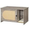 thumbnail image 1 of HOOBRO Stylish Litter Box Cat Litter House Elegant Cat Toilet Hidden Litter Box Furniture With Removable Door Practical Cat Scratch Mat Decorative Coffee Table End Table  Greige and Yellow GY18MW01, 1 of 14