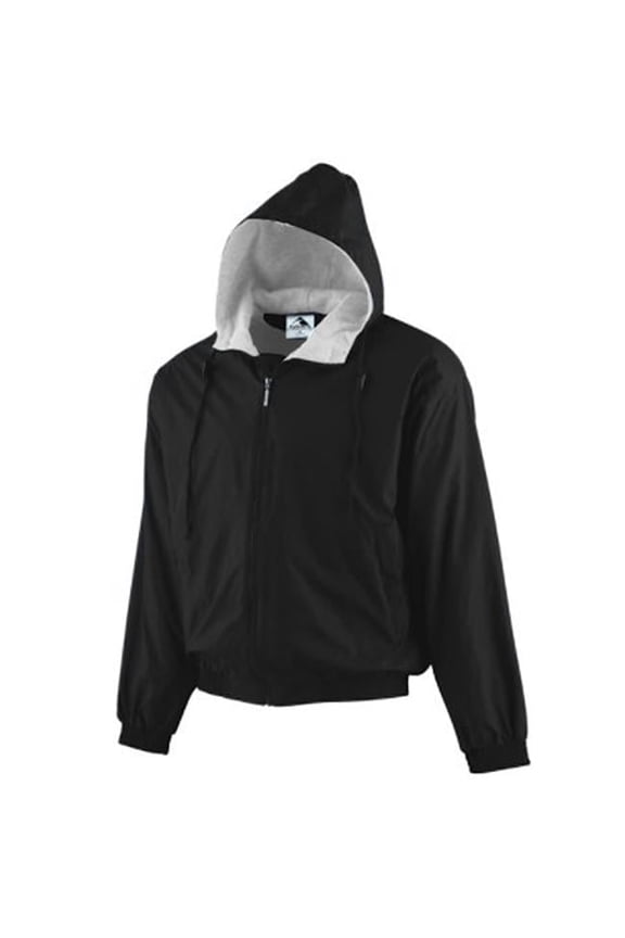 HOODED TAFFETA JKT/FLC LD BLACK 2XL