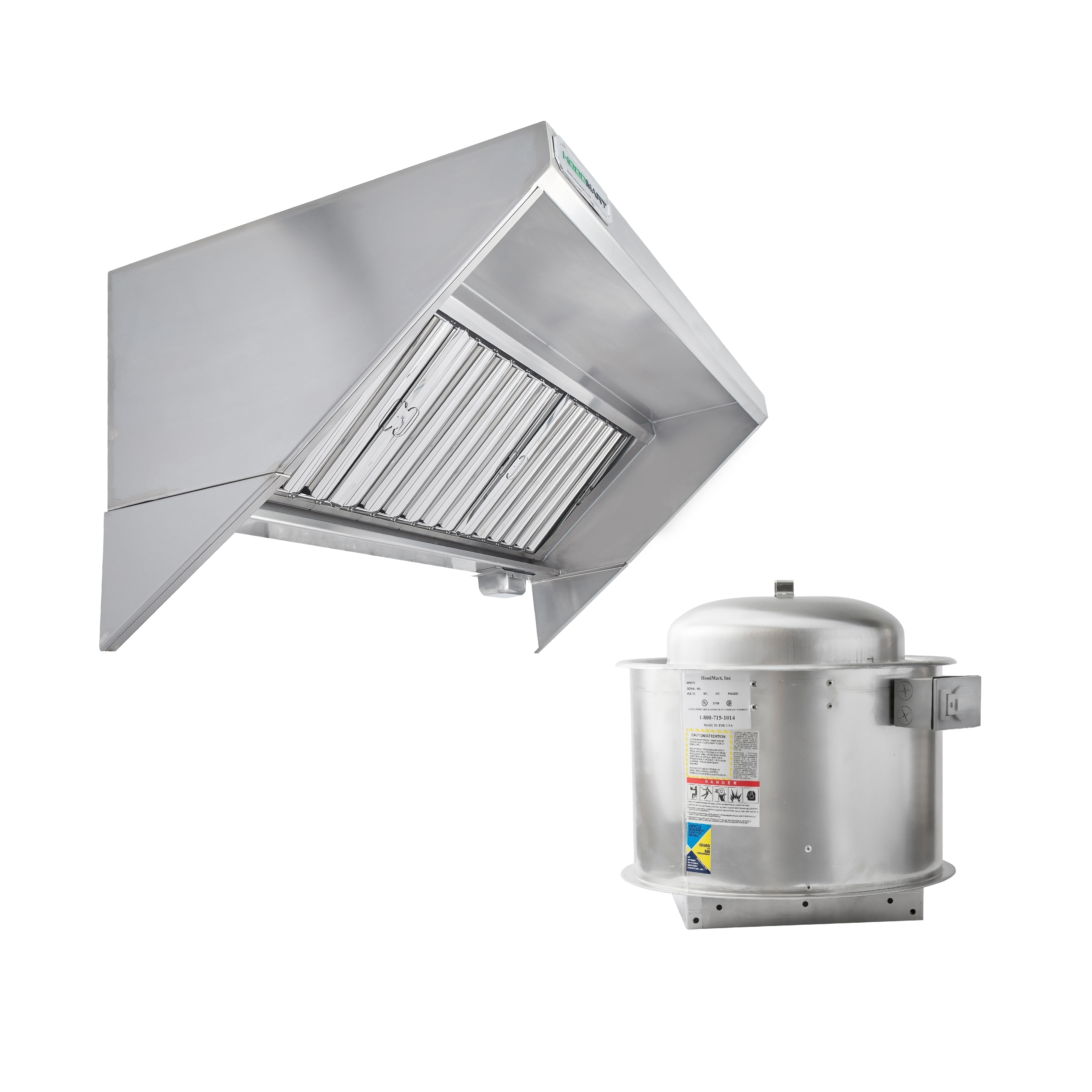Kitchen Exhaust Hood Fire Suppression HOODMART UL/NSF 10' Concession Trailer Hood System with FIRE