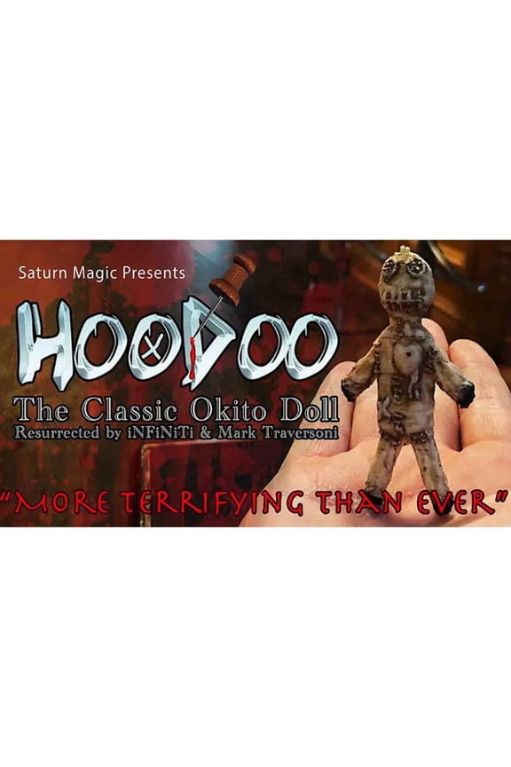 HOODOO - Haunted Voodoo Doll (Gimmicks) by iNFiNiTi Halloween Themed Mentalism Magic Tricks Illusions Prediction Beginner Props