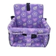 thumbnail image 1 of HOOETOON Shopping Cart Cover High Chair Cover Baby 2 in 1 Machine Washable Cotton Padded Safety Harness Toy Tether Toddler Infant Boy Girl,Flower Purple, 1 of 7