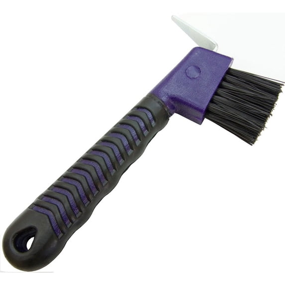 HOOF PICK BRUSH W/GRIP PURPLE
