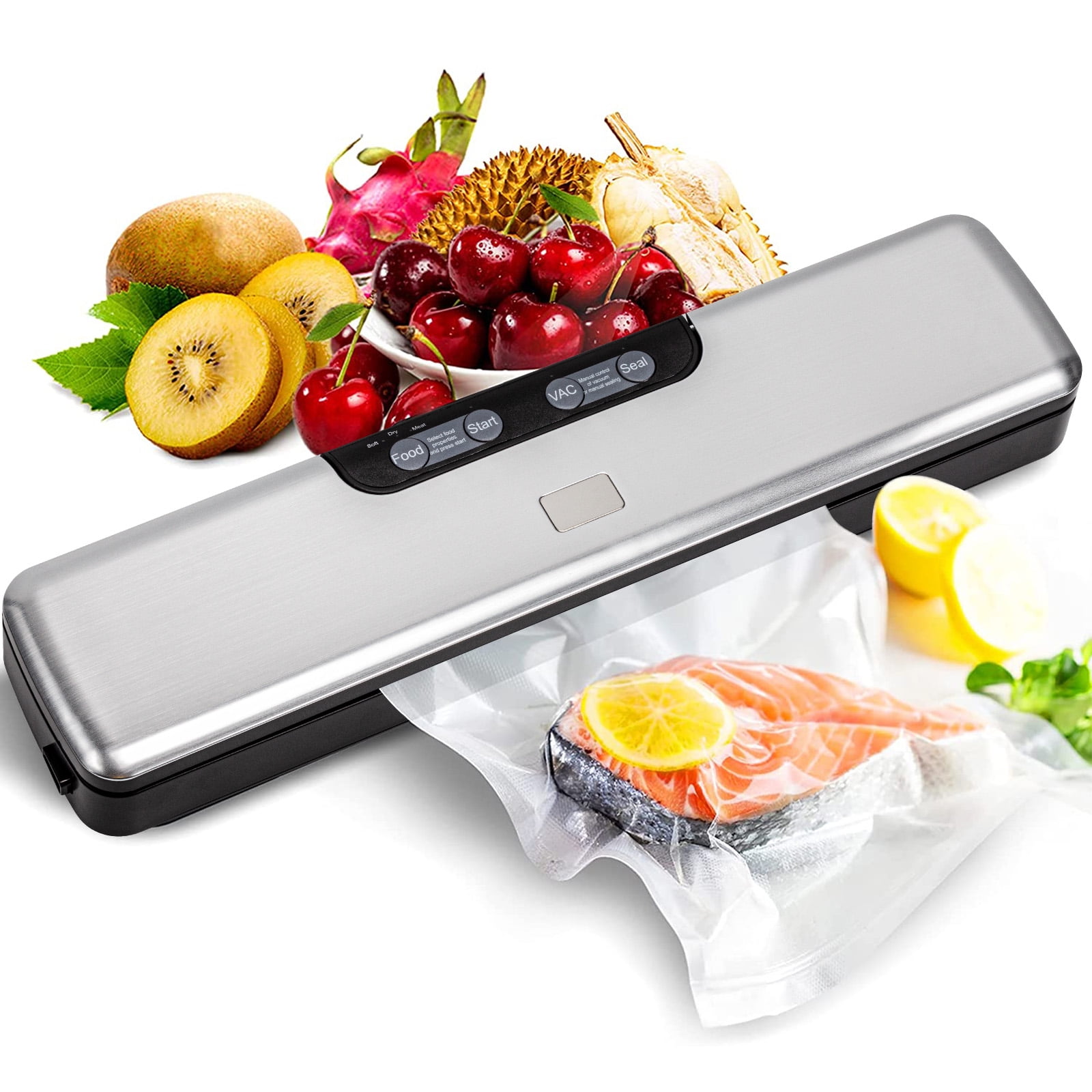 Vacuum Sealer, Compact Slim Food Sealer Machine with Starter Kit