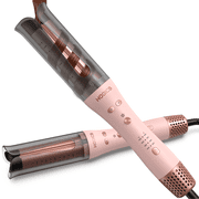HOOICB Automatic Curling Iron, 2-in-1 Hair Styling Tool for Curling and Straightening, 1.25 Inch Barrel, 4 Heat Settings, Anti-Scald, Ionic, 100-240V