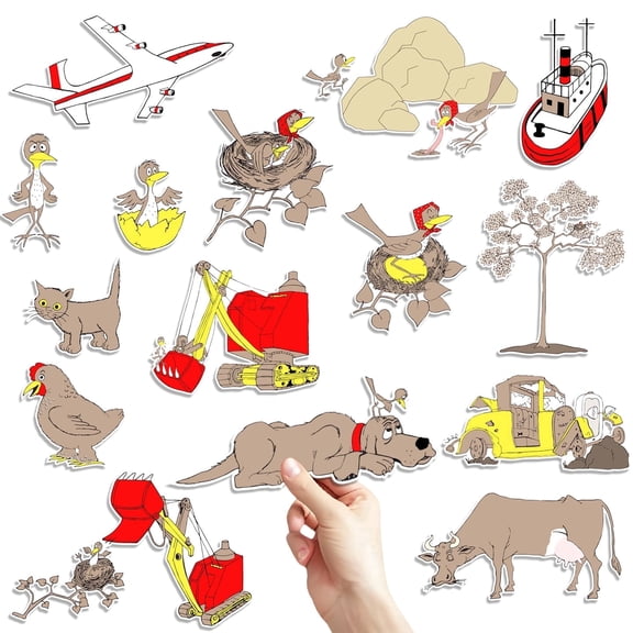 HOOJOJO Are You My Mother? Felt Storytelling Set, 15 Pcs Felt Performance Props, Toddler Educational Toys for Kids Age 3+, Preschool Teaching Aid