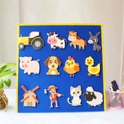 HOOJOJO  Old Macdonald Had a Farm  12 Pcs Felt Teaching Aid, Story Set, Early Storytelling Educational Learning Kit for Kids Age 3+