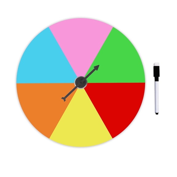 HOOJOJO Prize Wheel for Classroom 10in Dry Erase Spinning Wheel for Prizes with Arrow Preschool Learning Activities Teaching Tools for Whiteboard & Fridge
