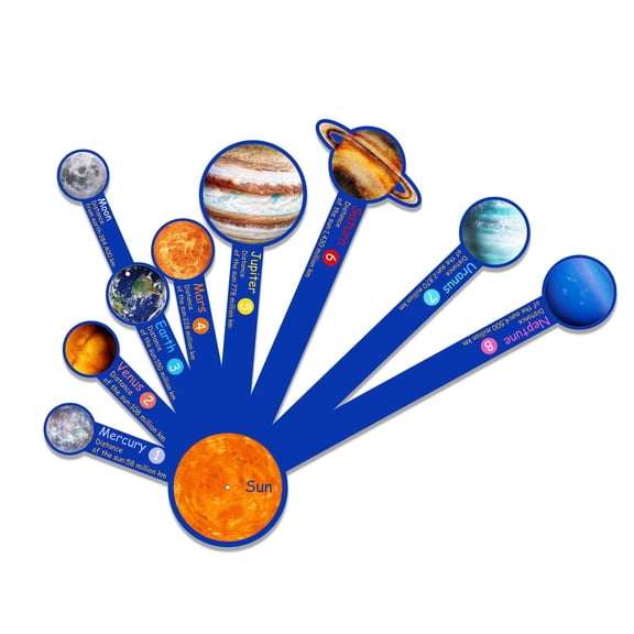 HOOJOJO Solar System Flash Cards, STEM Planets Learning Toy, Montessori Space Educational Tool for Kids Ages 3+, Classroom & Homeschool Science Teaching Aid