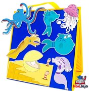 HOOJOJO The Pout-Pout Fish Felt Set, 7PCS, Preschool Storytelling & Emotion Learning Aid, Ages 3+
