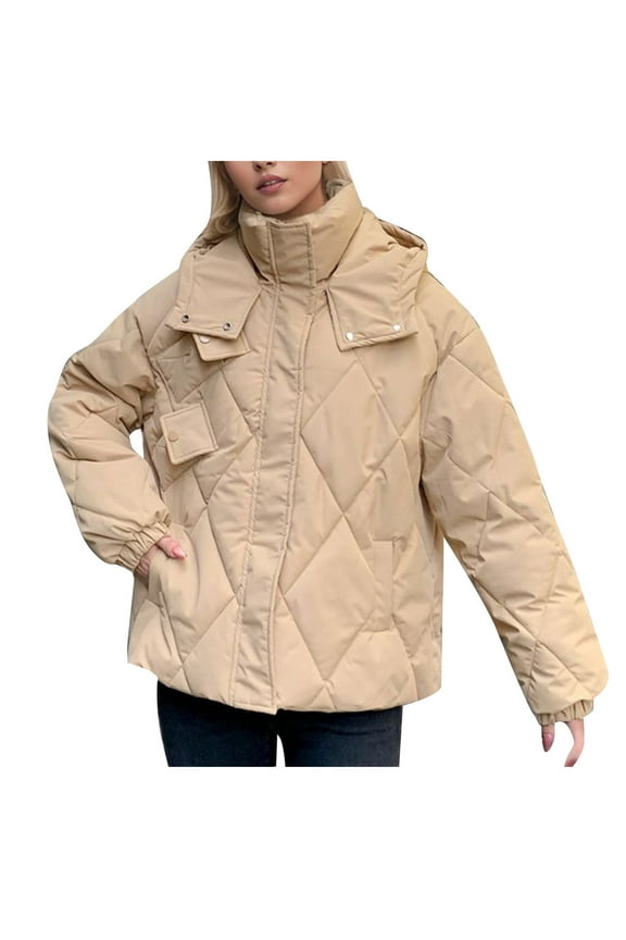 Clearance!Womens Clothes Women's Fall And Winter Long Sleeved Warm Cotton Jacket Bread