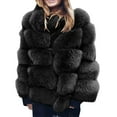 thumbnail image 1 of HOOJT Clearance! Womens Plus Size Faux Furs Zip-Up Cropped Jacket Long Sleeve Warm Winter Coat, 1 of 6