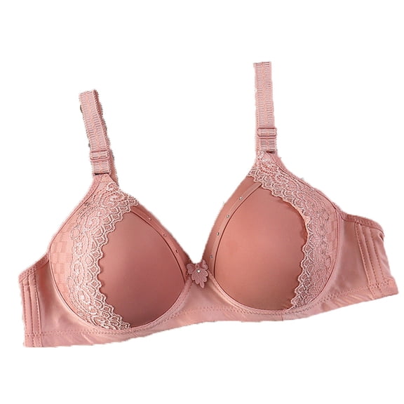 HOOJT Large Size Underwear Women's Thin Style Wireless Bras Middle-Aged and Elderly Bra Comfortable Gathering Anti-sagging Bralette