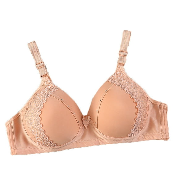 HOOJT Large Size Underwear Women's Thin Style Wireless Bras Middle-Aged and Elderly Bra Comfortable Gathering Anti-sagging Bralette
