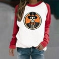 thumbnail image 1 of HOOJT Womens Halloween Shirts Oversized Loose Long Sleeve Sweatshirts Fall Round-Neck Blouses Cute Funny Printed Sweaters Crewneck Pullover Top Halloween Costumes, 1 of 7