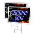 thumbnail image 1 of HOOKAH BAR 2 Pack Of 18" x 24" Yard Sign & Stake | Advertise Your Business | Stake Included Image On Front Only | Made in The USA, 1 of 3