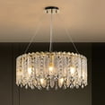 thumbnail image 1 of HOOMEDELIER 23.6" Modern Crystal Chandelier for Dining Room Round Pendant Light Fixture Over Table, 1 of 15