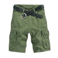 thumbnail image 1 of HOOMEUMY 2025 Men's Cargo Shorts Cotton Multi-Pockets Straight Summer Beach Short Pants Bermuda Beach Cargo Shorts for Men Green 10, 1 of 3