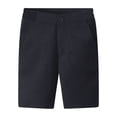 thumbnail image 1 of HOOMEUMY Boy's Basic Solid Color Twill Shorts Drawstring Elastic Waist Lightweight Breathable Summer Beach Shorts with Pockets Black 12-13 Years, 1 of 4