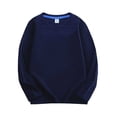 thumbnail image 1 of HOOMEUMY Child Undershirts Deals Classic Solid Blouses Crew Neck Tops Lightweight Design Casual Workout Long Sleeve Clothes 2024 Trendy Navy 2-3 Years, 1 of 3