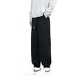 thumbnail image 1 of HOOMEUMY Corduroy Pants Men Plus Size Cotton Sweatpants Winter Stretch Pants Elastic Bottom Sweatpants with Pockets Black 18, 1 of 1