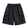 thumbnail image 1 of HOOMEUMY Deals Men's Summer Cargo Shorts with Pockets Lightweight Quick Dry Beach Shorts Drawstring Elastic Waist Bermuda Shorts Black 10, 1 of 6