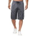 thumbnail image 1 of HOOMEUMY Fashion Flash Deals Men's Summer Drawstring Elastic Waist Cargo Shorts with Zipper Pockets Solid Color Activewear Beach Shorts Gray 6, 1 of 7