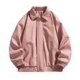 thumbnail image 1 of HOOMEUMY Men Daily Basic Tops Outdoors Loose Lapel Coat Soft Solid Versatile Leather Jacket, 1 of 9