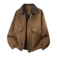 thumbnail image 1 of HOOMEUMY Men Faux Fabric Jacket Oversized Batwing Long Sleeve Zip Up Coat Streetwear, 1 of 5