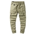 thumbnail image 1 of HOOMEUMY Men Modern Cargo Pants Casual Hiking Pants Athletic Pants Street Cool Y2K Cargos Pants Trousers Fishing Outdoors Khaki XL, 1 of 7