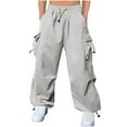 thumbnail image 1 of HOOMEUMY Men's Baggy Cargo Pants Trendy Casual Loose Fit Harem Joggers with Pockets for Outdoor Cargo Trousers (Silver,L), 1 of 6