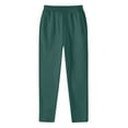 thumbnail image 1 of HOOMEUMY Men's Basic Solid Sweatpants - Casual Elastic Waist Active Athletic Workout Joggers Comfy Lounge Pants with Pockes Green 12, 1 of 5