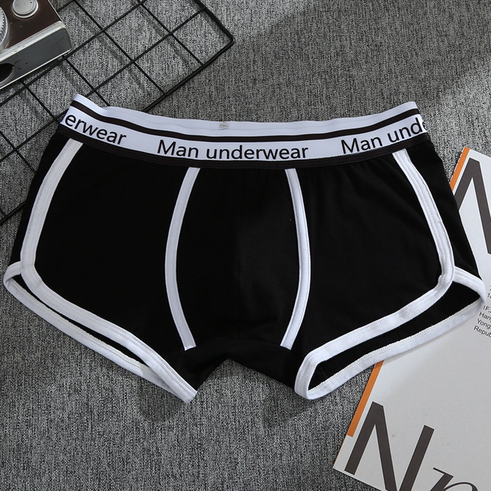 Men's Cotton Lycra Boxer Shorts – 5-Pack Sports Underwear In Black, White & Grey