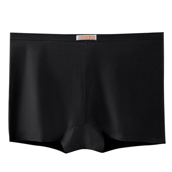 HOOMEUMY Men's Boxer Briefs Underwear Soft Breathable Cotton Modal Underpants Comfortable Underwear for Men Loose Fit Daily Wear Pack of 3 Light Black XL