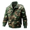thumbnail image 1 of HOOMEUMY Men's Camouflage Jacket Military Style Bomber Jackets Slim Fit Cotton Casual Outdoor Windbreaker Camouflage L, 1 of 2