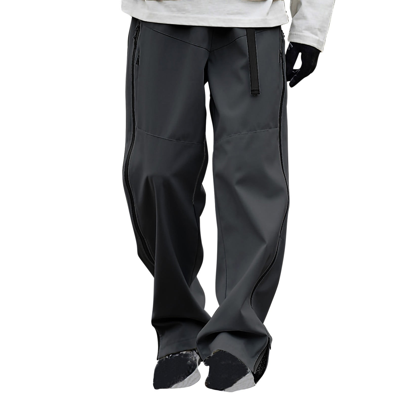 HOOMEUMY Men's Cargo Pants Waterproof Outdoor Tactical Trousers Zip