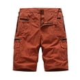 thumbnail image 1 of HOOMEUMY Men's Cargo Shorts Loose Fit Multi-Pockets Zip Straight Summer Short Pants Bermuda Straight Cargo Shorts for Men Orange Red 14, 1 of 5