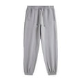 thumbnail image 1 of HOOMEUMY Men's Casual Joggers Cotton Sweatpants Workout Athletic Pants with Pockets Drawstring Gym Running Tapered Trousers Gray 12, 1 of 4