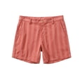 thumbnail image 1 of HOOMEUMY Men's Classic Fit Summer Beach Shorts Quick Dry Breathable Stretch Stripe Flat Front Bermuda Short Pants with Belt Loops Orange M, 1 of 7