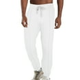 thumbnail image 1 of HOOMEUMY Men's Comfy Sweatpants Drawstring Elastic Waist Bound Feet Loose Fit Casual Solid Color Jogger Pants with Pockets White S, 1 of 5
