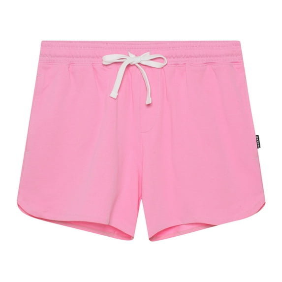 HOOMEUMY Men's Cotton Shorts Casual Loose Lounge Sleep Shorts with Pocket Summer Drawstring Lightweight PJ Shorts Elastic Waist Pajama Shorts Trendy Classic Solid Color Pink M