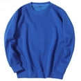 thumbnail image 1 of HOOMEUMY Men's Crewneck Sweatshirt Long Sleeve Solid Color Basic Pullover Tops Soft Comfortable Sweater Cotton Black M Blue S, 1 of 3