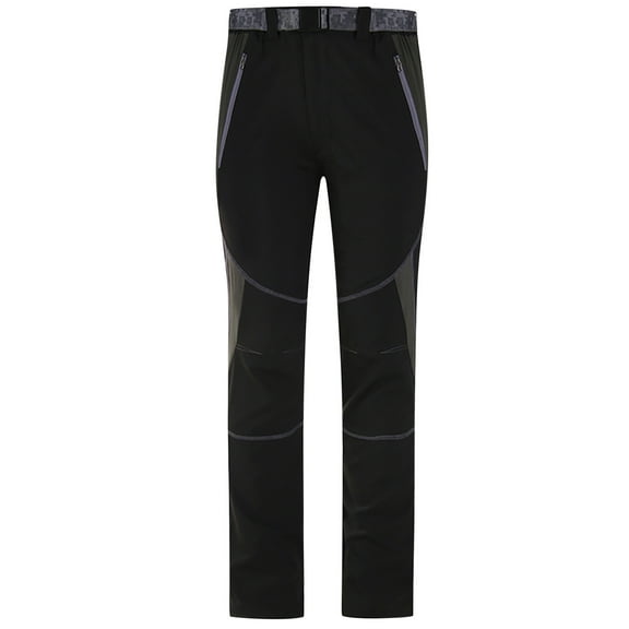 HOOMEUMY Men's Hiking Pants Water Resistant Quick Dry Breathable Outdoor Trousers Lightweight Stretchy Zipper Pockets Climbing Travel Camping Fishing Gray XXXL