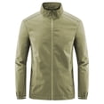thumbnail image 1 of HOOMEUMY Men's Lightweight Jacket Stand Collar Zipper Up Windbreaker Outdoor Sport Coat with Pockets Zipper Black Small Khaki XXXXXL, 1 of 2