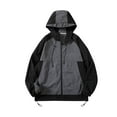 thumbnail image 1 of HOOMEUMY Men's Lightweight Windbreaker Jacket Hooded Zipper Up Sun Protection Quick Dry Outdoor Sport Coat Black M, 1 of 3