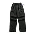 thumbnail image 1 of HOOMEUMY Men's Multi-Pocket Functional Straight Leg Overalls Hip Hop Streetwear Trousers Techwear Joggers Sweatpants with Detachable Strap Black M, 1 of 6