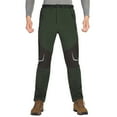 thumbnail image 1 of HOOMEUMY Men's Outdoor Hiking Pants Lightweight Waterproof Windproof Fleece Lined Winter Softshell Snow Ski Pants with Zipper Pockets Green L, 1 of 5