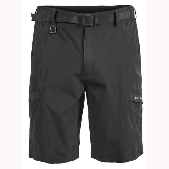 HOOMEUMY Men's Outdoor Lightweight Quick Dry Cargo Shorts with Belt Water-Resistant Hiking Camping Fishing Shorts Multi-Pockets Travel Shorts Black XXL